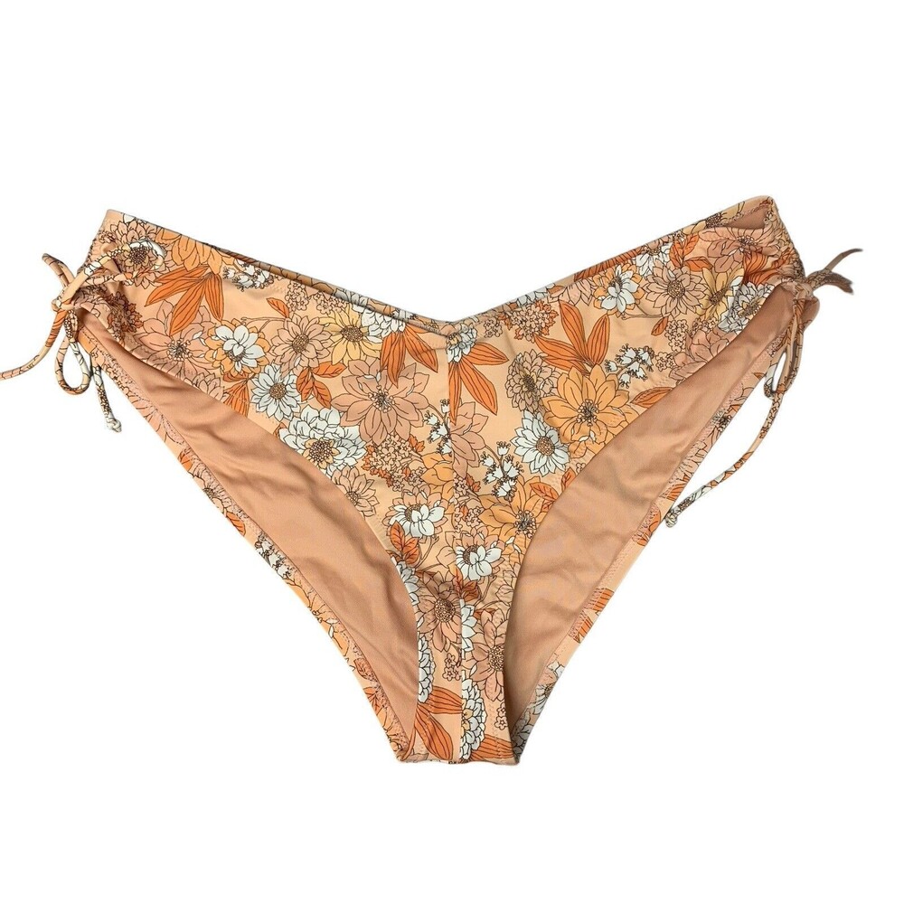 New! J Crew Hipster Curved Waist Cheeky Bikini Bottom Women's XXL Zinnia Floral